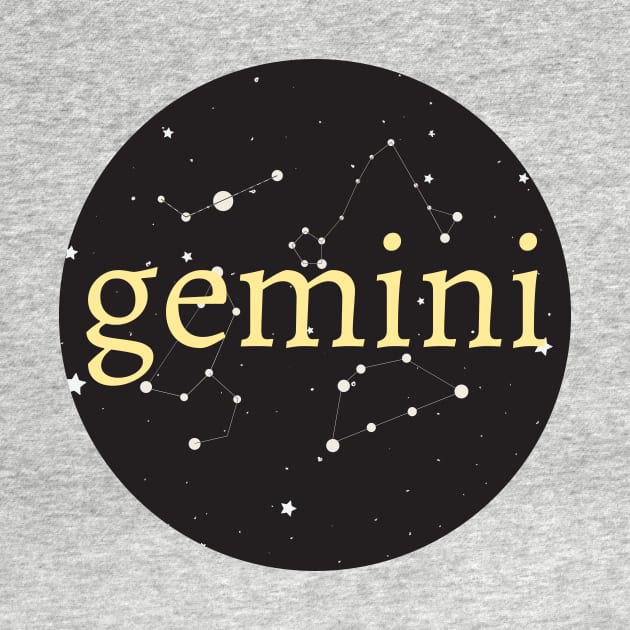 Gemini Zodiac Sign Star Circle by magicae